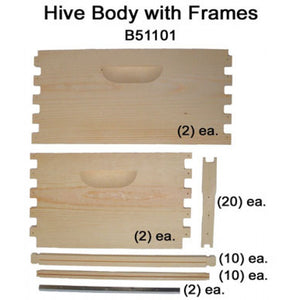 Hive Body w/ Frames 10-Frame - unassembled